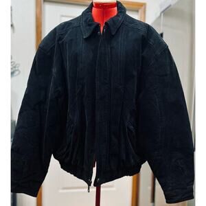 Vintage Gitano Black Suede Leather Jacket- Men’s Size XL